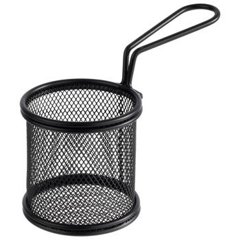 Kosár tálaláshoz SNACKHOLDER, fekete színű, 8x7.5 cm | APS 40624