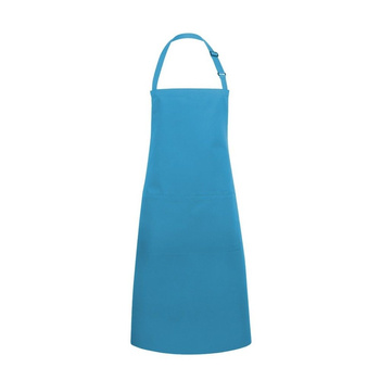 Konyhai kötény Basic 75 x 90 cm zsebbel és csattal türkiz | KARLOWSKY BLS 5-43-Stck