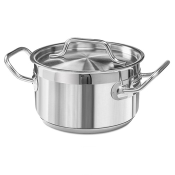 Közepes rozsdamentes acél fazék fedővel, 1,9 l, átmérő 16 cm | FORGAST FG02831