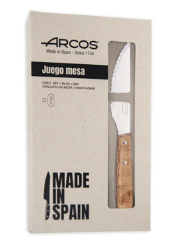 6 darab steak kés készlet, FOREST - hossz. 22 cm, nyárfa | ARCOS 372300