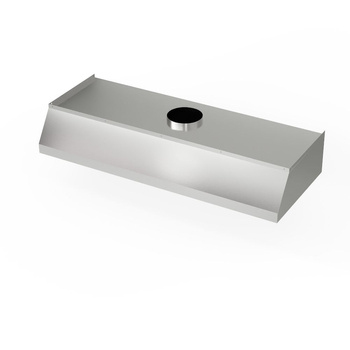 Rozsdamentes acél fali páraelszívó, trapéz alakú, falra szerelhető 190x100 cm | FORGAST