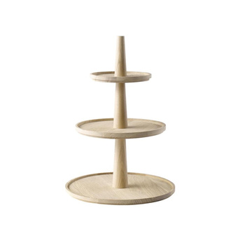Állványos büfé kínáló, háromszintes VALO, 30x42 cm, barna | APS 14014