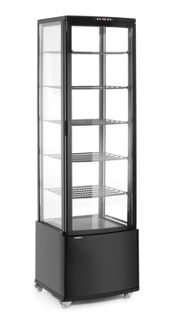 Hűtővitrin 280 l, fekete, LED, dinamikus hűtőrendszer | ARKTIC 233290