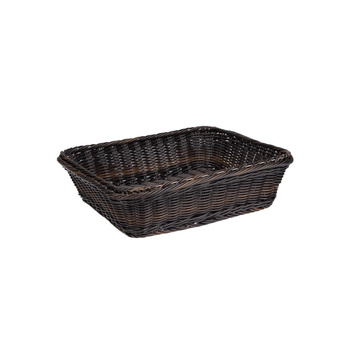 Polipropilén kosár GN LINE, téglalap alakú, fekete-barna, GN 2/3, 36.5x33x10.5 cm | APS 40249