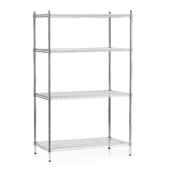 Állvány krómozott acélból, 4 polc, 91x61x180 cm összecsukható | FORGAST FG15136