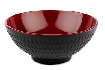 Tál ASIA PLUS, melamin, fekete-piros, 16x7 cm, 600 ml | APS 15419