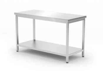 Központi munkasztal polccal, 120x60x85 cm | HENDI 817179