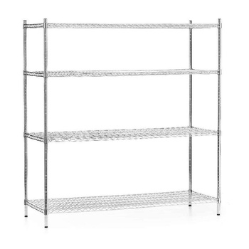 Krómacél raktári állvány, 4 polc, 152x61x180 cm, összecsukható | FORGAST FG15139