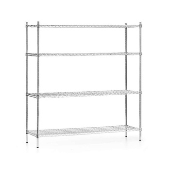Krómacél raktári állvány, 4 polc, 152x45,5x180 cm összecsukható | FORGAST FG15134