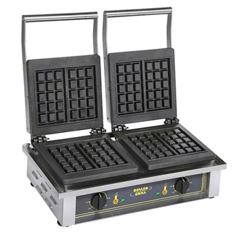 Elektromos dupla gofrisütő, 4 gofri, 10x18x2,2 cm, 3,2 kW | ROLLER GRILL GED 10