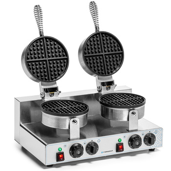 Elektromos dupla belga gofrisütő, ø 18,5 cm, 4 kW, 230 V | FORGAST FG09721