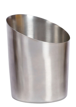 Szaténacél hasábburgonya-tartó pohár, 8,8 cm, 11 cm | FORGAST FG11512