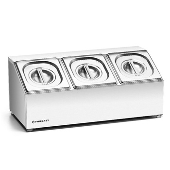 Élelmiszer kiállító 3 db GN 1/6-hoz, 52x27x21.5 cm | FORGAST FG11316