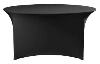 Kerek asztalterítő, fekete, átmérő 150 cm, magasság 76 cm | HENDI 814529