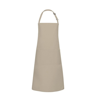 Konyhai kötény Basic 75 x 90 cm zsebbel és csattal homokszínű | KARLOWSKY BLS 5-19-Stck