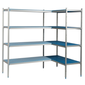 Sarokpolc 4 polcos, mélység 40 cm 2PD-44+8P-84+8UM | ALUSHELF 40327