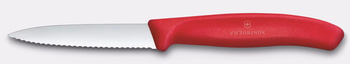 Zöldség- és gyümölcskés Swiss Classic, recés pengével, piros, pengehossz 8 cm | VICTORINOX 6.7631.C1