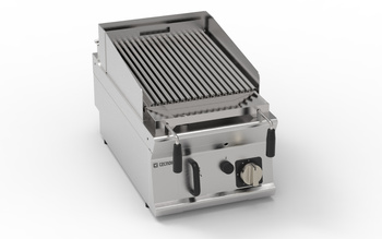 Grillező lávaköves gázgrill felépítményes 8 kW 46×36 cm | TECNOINOX 713147