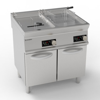 Elektromos 2 medencés olajsütő állvánnyal - kapac. 2x17 l | TECNOINOX 716129