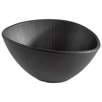 Tál NERO, melamin, fekete, 19x16,5x9 cm, 500 ml | APS 85093