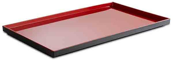 Tálca ASIA PLUS GN 1/1, melaminból, piros-fekete, 53x32,5x3 cm | APS 15455