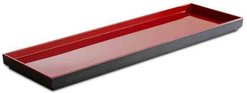 Tálca ASIA PLUS GN 2/4 melaminból, piros-fekete, 53x16,2x3 cm | APS 15460