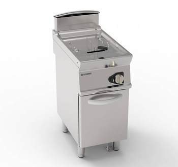 Egyszeres kamrás gázüzemű olajsütő 13 l 11,5 kW zárt alsószekrénnyel | TECNOINOX 713130