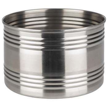 Tálalótál SNACKCAN, rozsdamentes acél, 12x8 cm | APS 40659