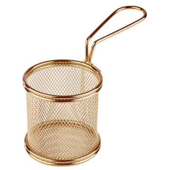 Kosár tálaláshoz SNACKHOLDER, arany színű, 8x7.5 cm | APS 40602