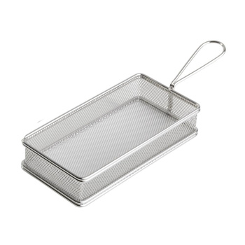 Tálalókosár SNACKHOLDER, rozsdamentes acél, 26x13x5 cm | APS 40611